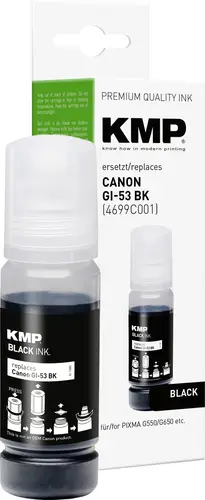KMP Nachfülltinte ersetzt Canon GI53BK (4699C001) Kompatibel Schwarz 60ml 1583,0001