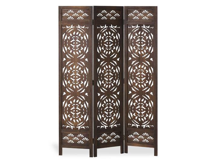 Homestyle4u Paravent 120/170 cm Holz Braun Dekorativ, 120x170x2 cm, Wohnzimmer, Raumteiler, Paravents