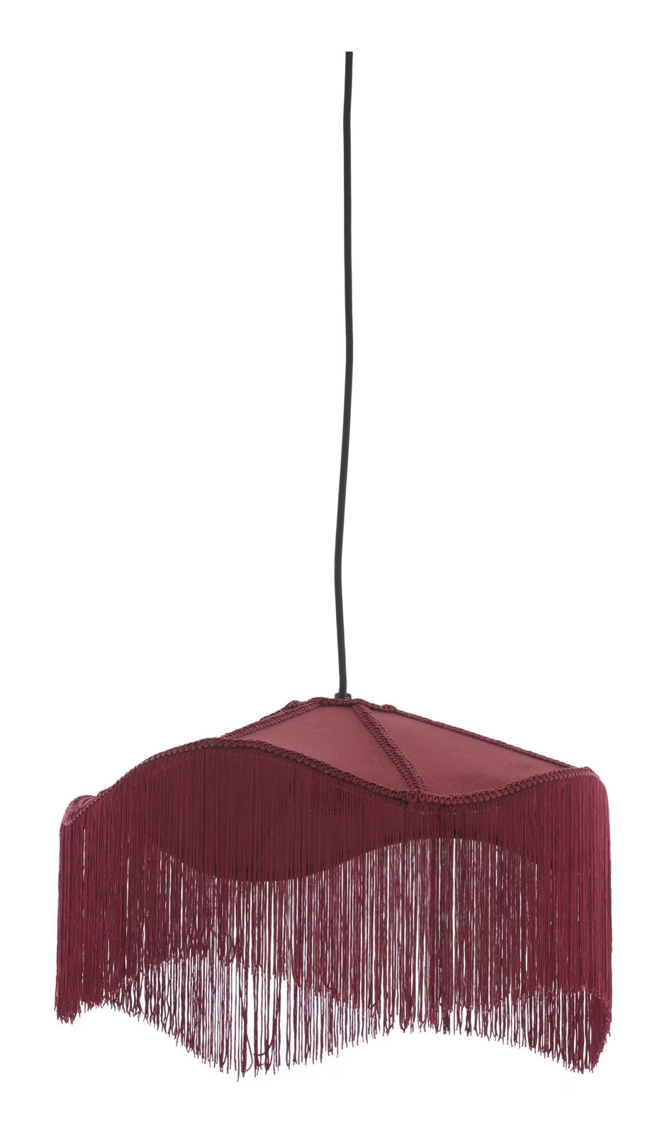 Light & Living Hanglamp Tiffany Velvet Bordeaux Rond Ø40cm