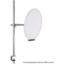 Verge Desk Clamp Stand Silver, Leuchtenstativ