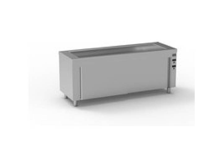 Meuble Bain-Marie Sec Inox Réserve Chaude Gamme 700 - Eratos - Gris - l2000- L1- P700- h850- Inox