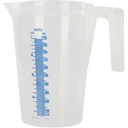 Kerbl Messbecher Kunststoff mit Skala, stapelbar transparent - 291195 - transparent