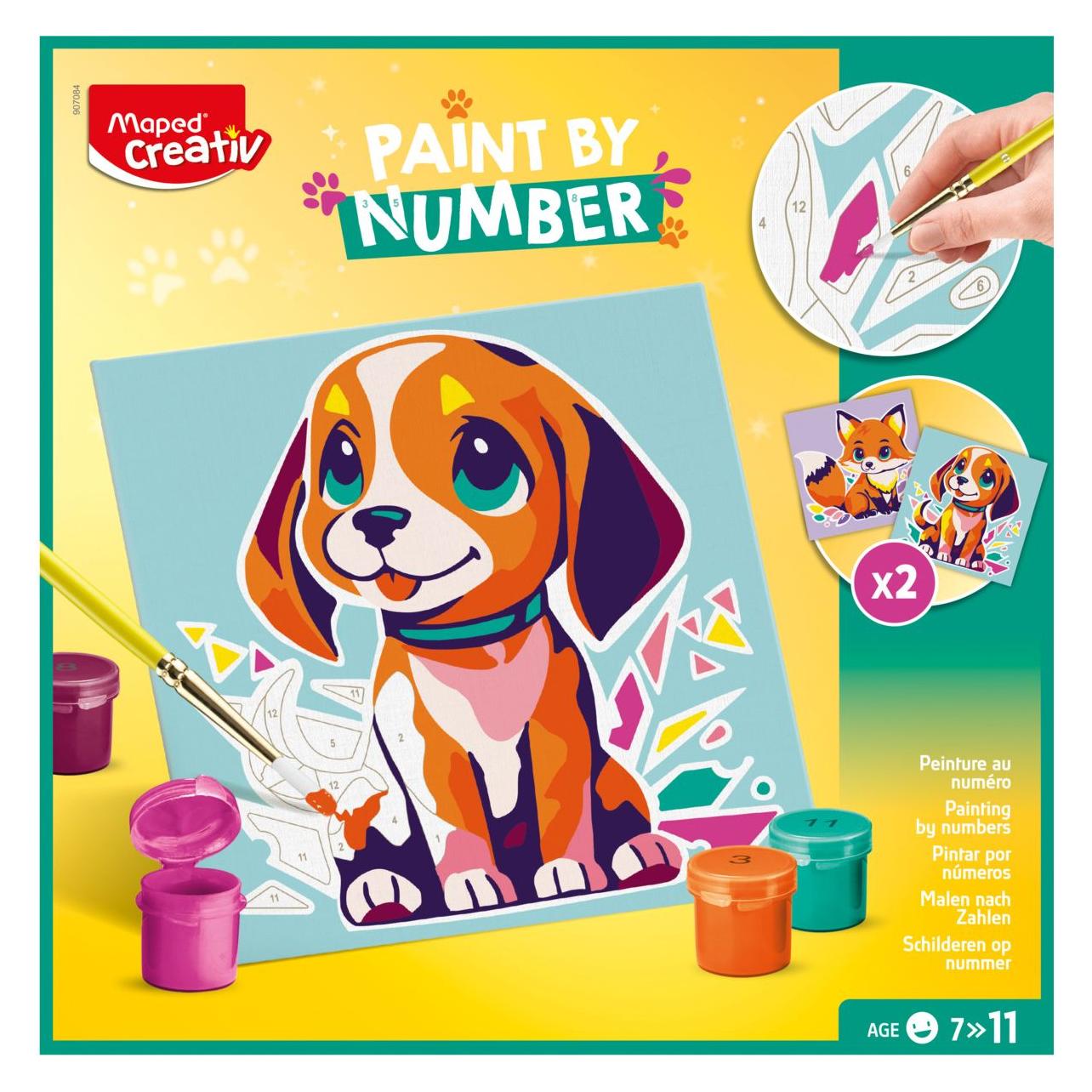 Maped Kreativ-Set Malen nach Zahlen Hund + Fuchs (907084)