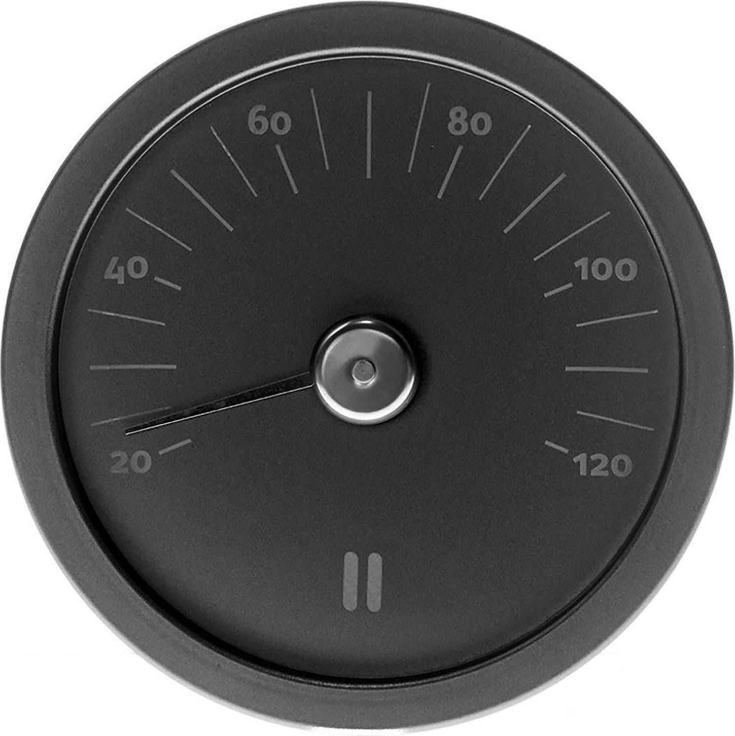 Rento meerkleurige aluminium thermometer - zwart