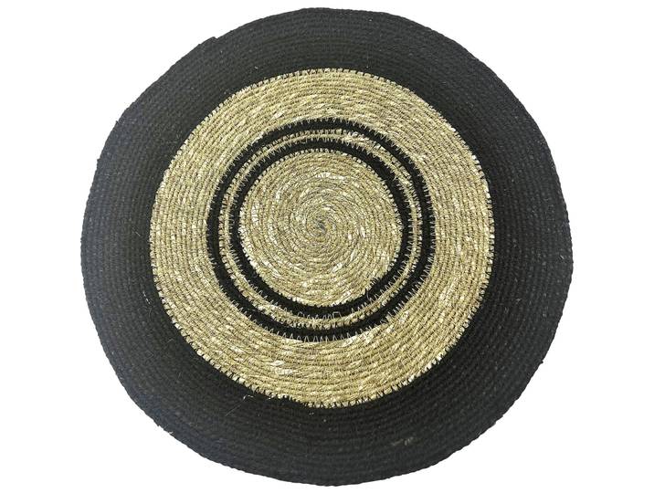 Tischwäsche Amy natur/schwarz Jute Rund B 35 cm