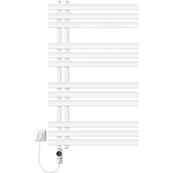 BADHEIZKÖRPER elektrisch Iron EM 600x1000 mm Weiß mit Heizstab 600W Digital