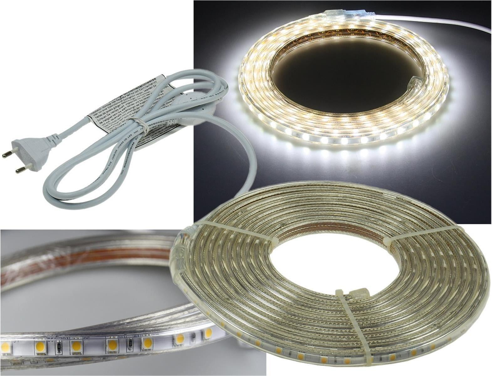 ChiliTec LED-strip ultrahelder 230V wit 5,0 meter 630 lumen per meter