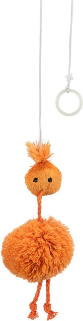 TRIXIE Huhn am Gummiband, Plüsch, Katzenminze, 20 cm