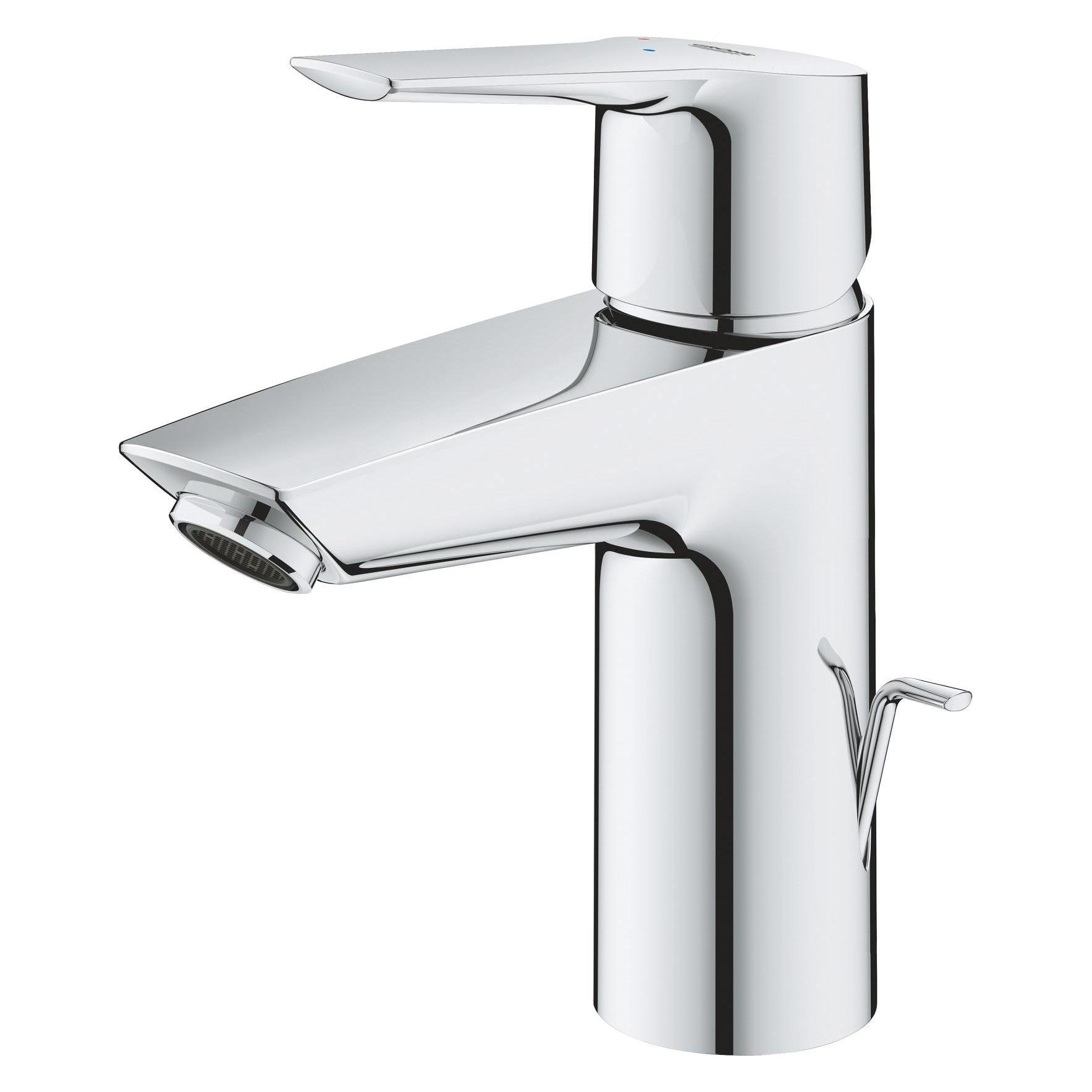 Grohe Start QuickFix Lavaboarmatur, Mittelstellung kalt, Zugstange-Ablauf, S-Size, Chrom (31137002)