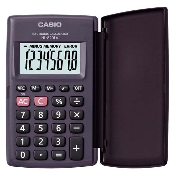 Casio HL 820LV BK schwarz / Taschenrechner / achtstellig (Batteriebetrieb) (HL 820LV BK)
