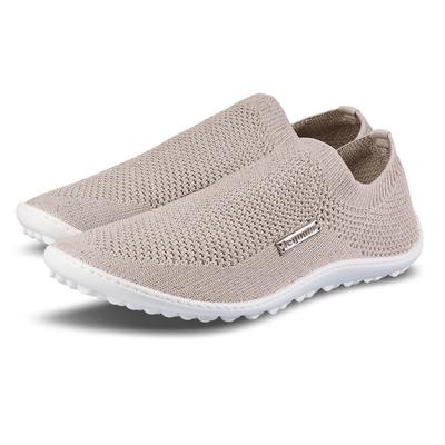 Barfußschuh LEGUANO "SCIO", Damen, Gr. 41, ungefüttert, rosa (rosé), Textil, Glanzfaden, Schuhe Barfußschuh, Slipper, Bequemschuh mit speziell entwickelter Laufsohle