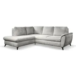 Ecksofa Geneva Stoff Silber