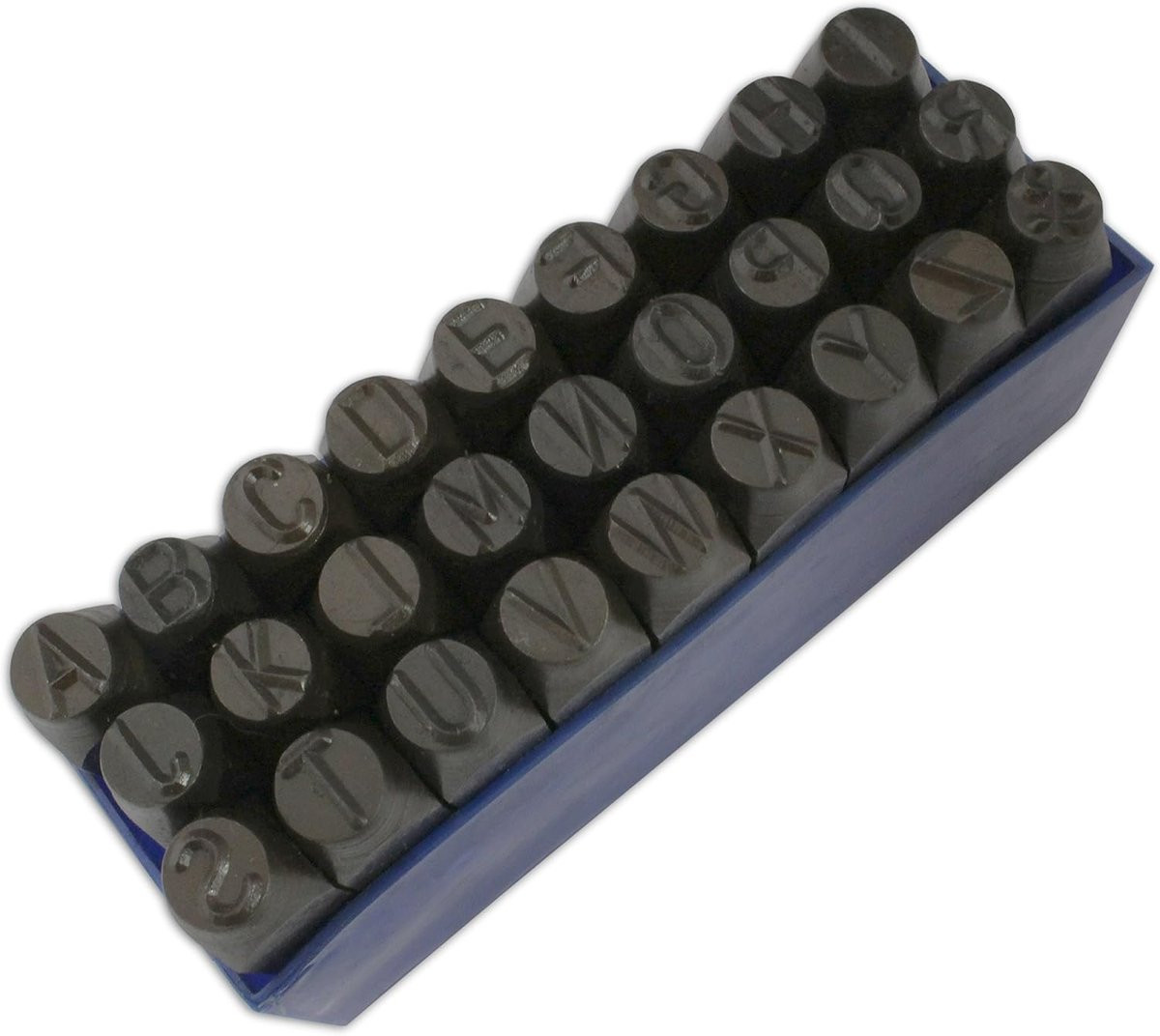 Nummer en letter stempelset van koolstofstaal voor metaalbewerking, zilverkleurig, 2.5 mm