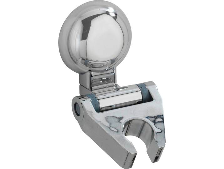 Brausehalter WENKO Fiorina , grau (chromfarben), B:6cm T:9cm, ABS-Kunststoff, Duschkopfhalterungen, Brausehalter, Magic-Loc
