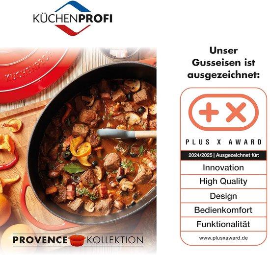 Famanu Gusseisen-Bratpfanne mit Deckel 33 cm - Ideal zum Schmoren und Braten