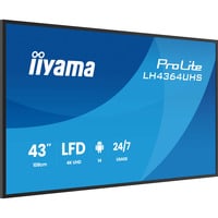 ProLite LH4364UHS-B1AG, Public Display schwarz (matt), UltraHD/4K, VA, WiFi, Fernbedienung