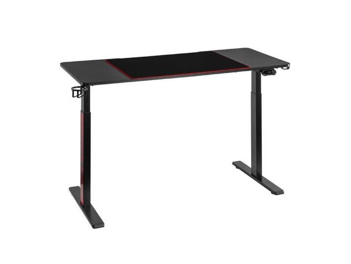 PIEDS DE BUREAUX - KIMEX - Bureau gaming assis-debout avec éclairage RGB et panneau de commande créatif (multi-moteurs) Noir - 150-9