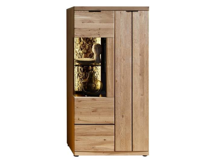 Cantus Highboard-Vitrine (rechts) DONNA, wildeiche, Teilmassiv