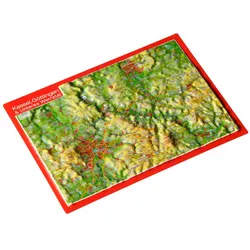 Georelief Reliefpostkarte Kassel, Göttingen & unteres Werratal - STK - grün