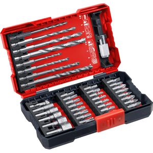 kwb Bohrer-Bit-Set Universal L-Box, 108960, 39-teilig, Schlitz, Kreuz, Torx, Bohrer etc.