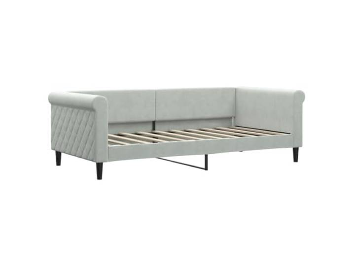 vidaXL Tagesbett Hellgrau 90x190 cm Samt