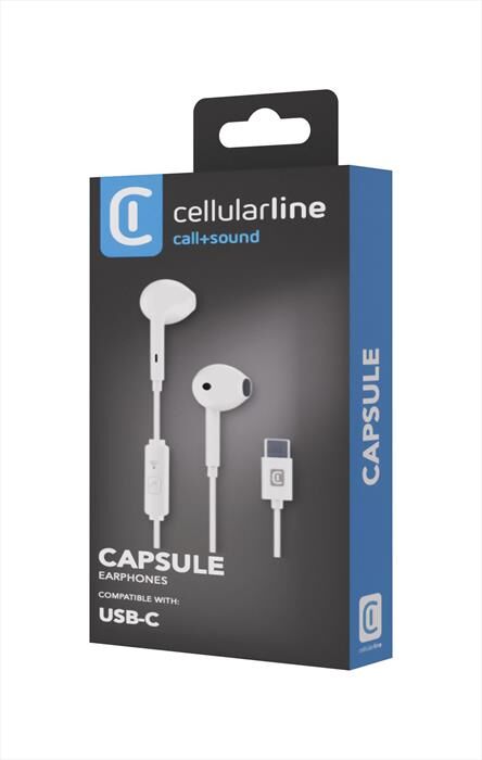 Cellular Line Auricolare Cuffia Aucapsuletypecw-bianco
