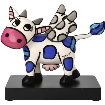 Sammelfigur GOEBEL "Britto", bunt, B:9cm H:19cm, Porzellan, Dekofiguren, Pop Art, Porzellan, Romero Britto - Flying Cow
