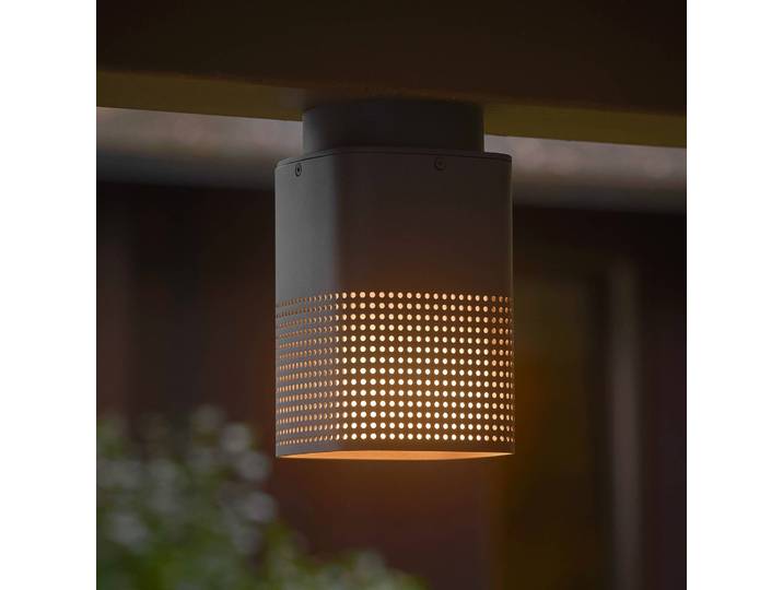 Sidara Seaside buiten-downlight, antraciet, IP54, E27 Sidara, dimbaar, alu / grijs / zink, Aluminium, Modern, plafondlamp