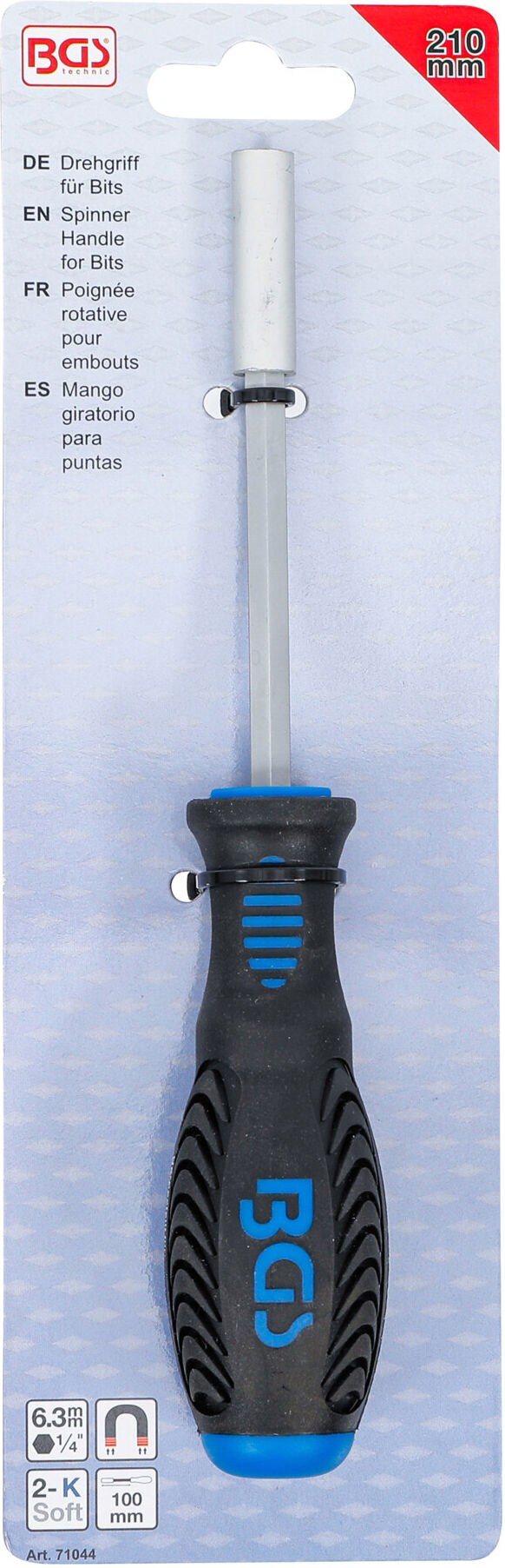 BGS Drehgriff für Bits 71044, Abtrieb Innensechskant 6,3 mm (1/4"), 210 mm ; BGS technic)