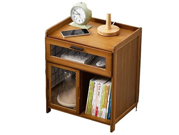 YCCHAH Bett mit Stauraum Home Kreative Nachttisch Rack Kabinett Wohnzimmer Schlafzimmer Locker Transparente Schublade Lagerschrank Desktop(D)