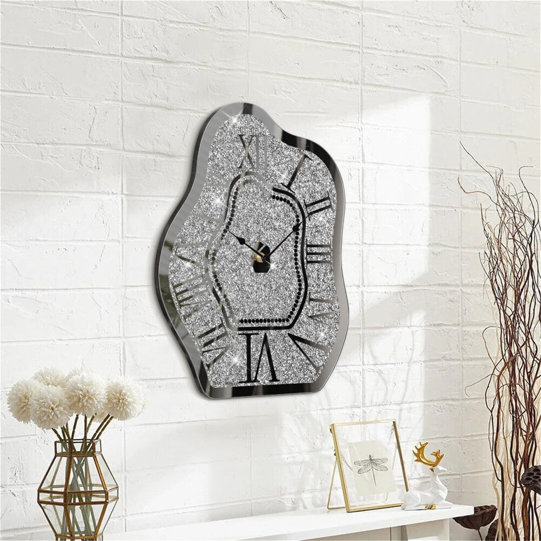 Canora Grey Pendulum Wall Clock Silver