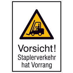 SAFETYMARKING Warn-Kombischild Vorsicht! Staplerverkehr hat Vorrang Aluminium (B x H) 262 mm x 371 mm 1 St. 11.A8058