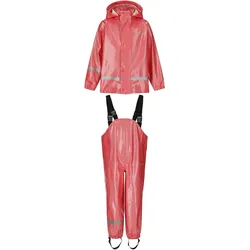 ZigZag Sylvia Glitter PU Regenjacke + Regenhose Set Kinder 4015 - diva pink 6 (116)