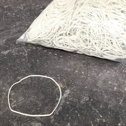 1 kg - Gummiringe, weiß 1,5 mm | 60 mm, Kautschuk