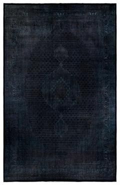 Overton "Overdyed, One-of-a-Kind Hand-Knotted Area Rug - Black - 11' 10"" x 18' 5"""