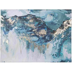Bild Gemälde Glacier auf Leinwand, modern, blau, rechteckig 120x90 cm, Bizzotto