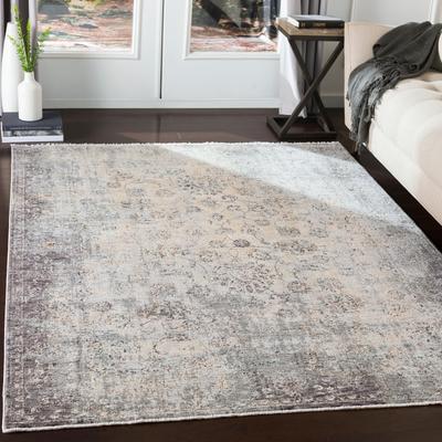 Livabliss "Harlan Distressed Traditional Grey Area Rug - 8'10"" x 13'1"""