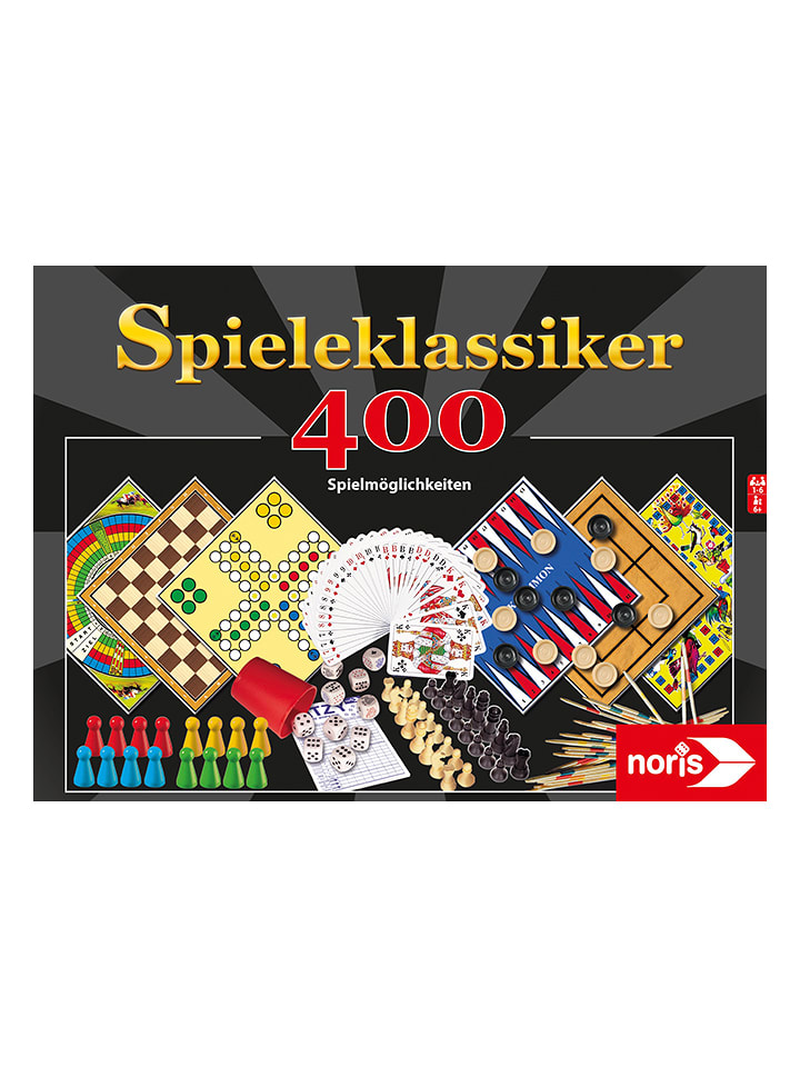 Noris Spielesammlung "Spieleklassiker - 400 Spielmöglichkeiten" - ab 6 Jahren - onesize