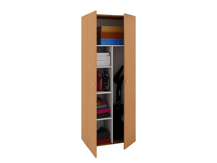 Armoire multifonction Vandol Panneau aggloméré enduit Marron/Imitation hêtre 70 x 178 x 40cm