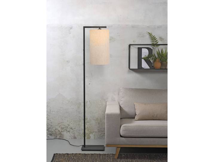 Lampadaire Boston Ø 25cm Noir/Beige Coton E27