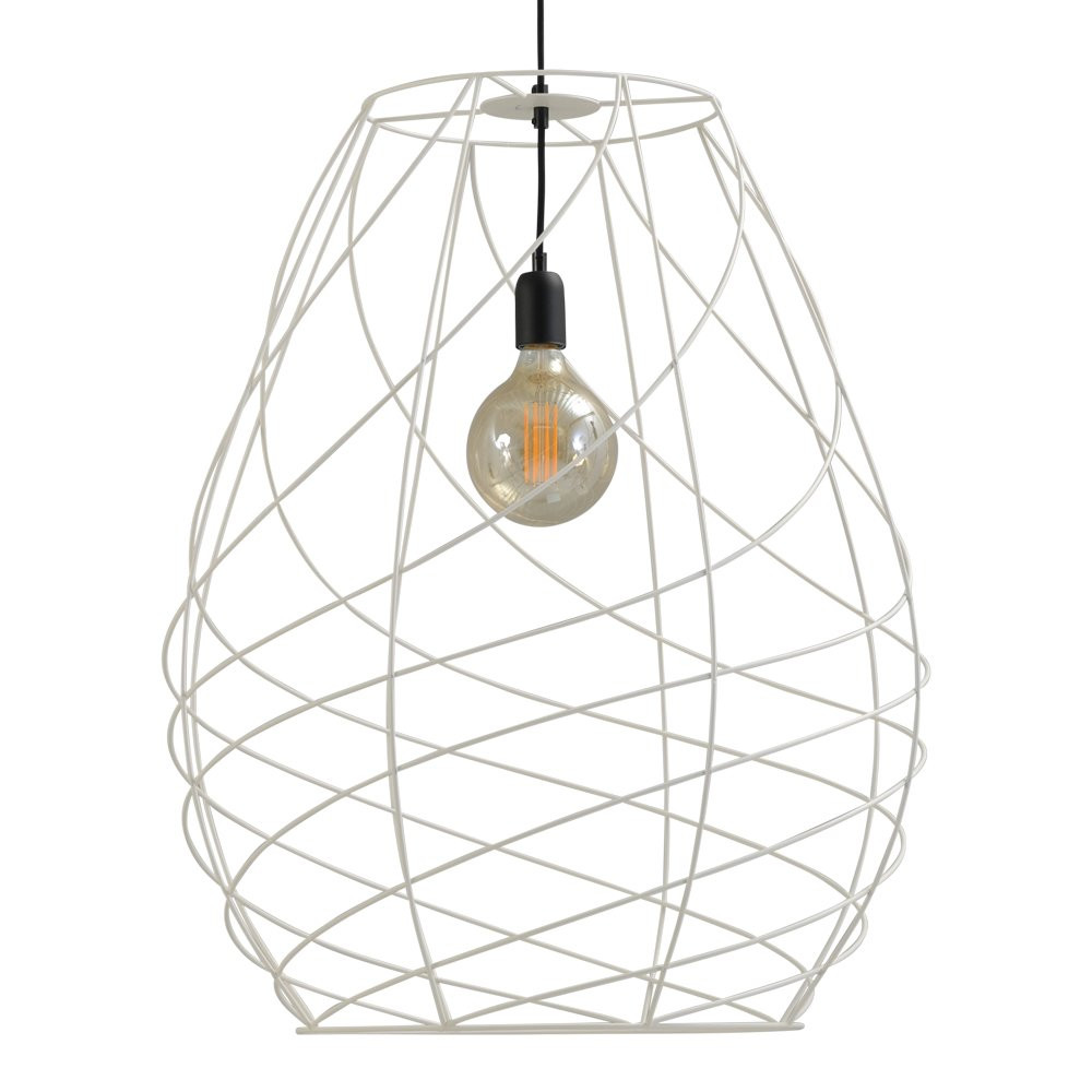 Masterlight Cesto 62 modern draadlamp wit met zwart