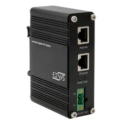 Exsys Industrial PoE+ Gigabit Splitter 20W (PoE Splitter), Zubehör Netzwerk
