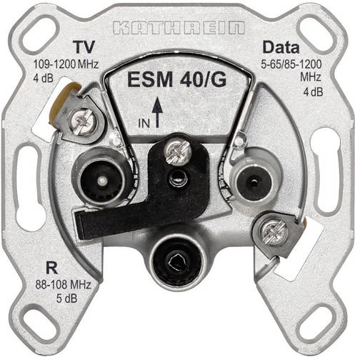 Kathrein ESM 40/G Antennendose TV, UKW, Data Unterputz Einzelanschlussdose