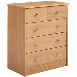 FineBuy Kommode mit 5 Schüben Schubladenkommode Sideboard Anrichte Schlafzimmerkommode