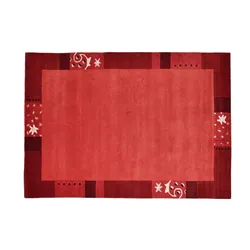THEKO Wollteppich  Royal Ganges , rot , Wolle , Maße (cm): B: 240 H: 1,3
