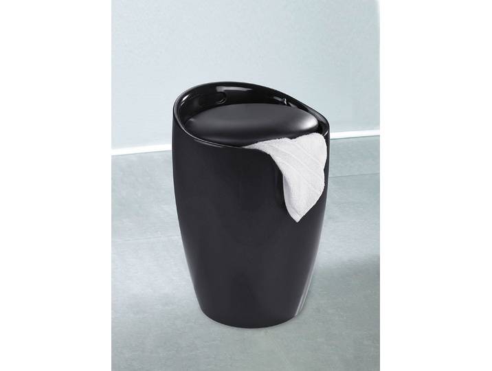 Sitzhocker mit Stauraum, Schwarz