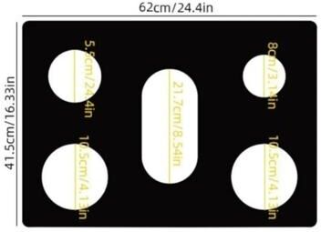 Uplifted Finds 5 Hole Gas Stove Pad & Technical Heat Resistant Surface Logic 1 Pc Black 5 Holes