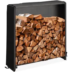 Relaxdays, Zubehör Kerzen + Kamin, Kaminholzregal