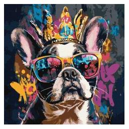 Ideyka Malen nach Zahlen - Leuchtende Bulldogge (59728782)