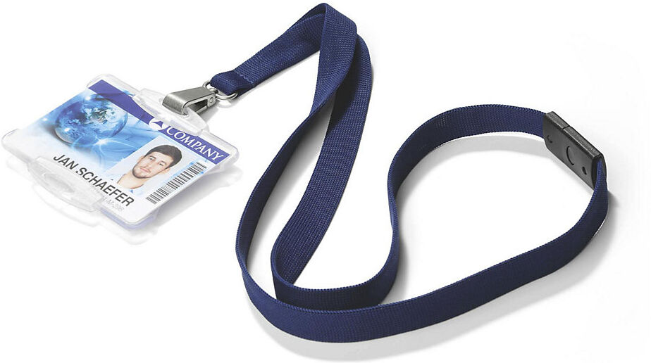 Textilband SOFT COLOUR, für Halter mit Karabinerhaken, VE 20 Stk, nachtblau DURABLE